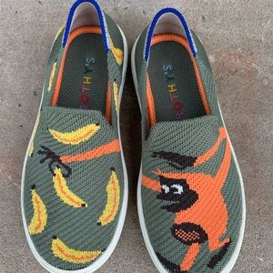 Rothy’s Kids Monkey and Banana shoes size 13